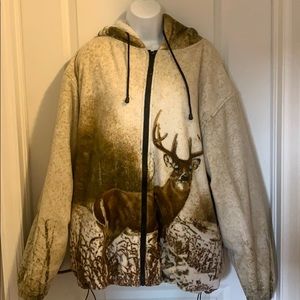 Wildkind Sherpa Full-Zip Animal Hoodie - Deer